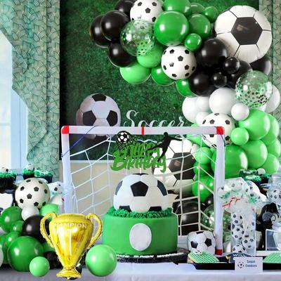 New Year Football Trophy Balloon Chain - Euro Cup Themed Birthday Decoration