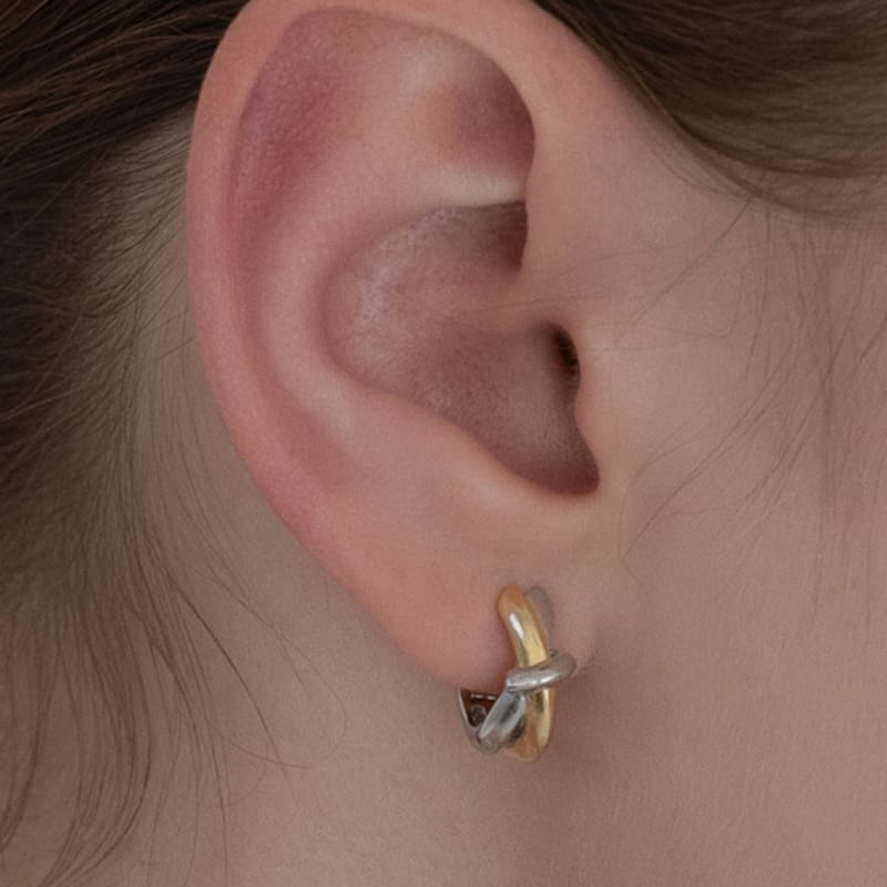 TATIANA Cross Bind Hoop Earrings EC3213