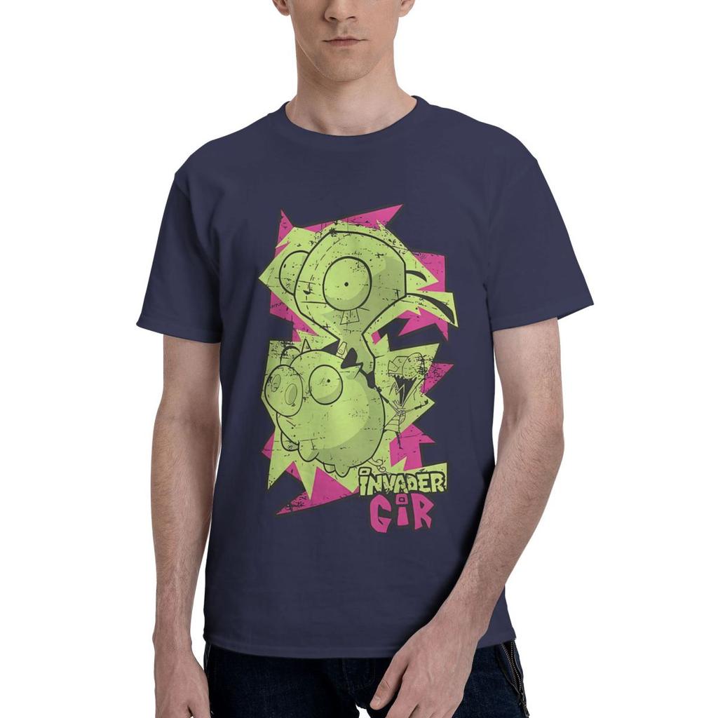Gir Eindringling von Invader Zim 100% Baumwolle Lässig Atmungsaktiv Bequem Vintage High-End Herrenbekleidung Lustige Geschenke