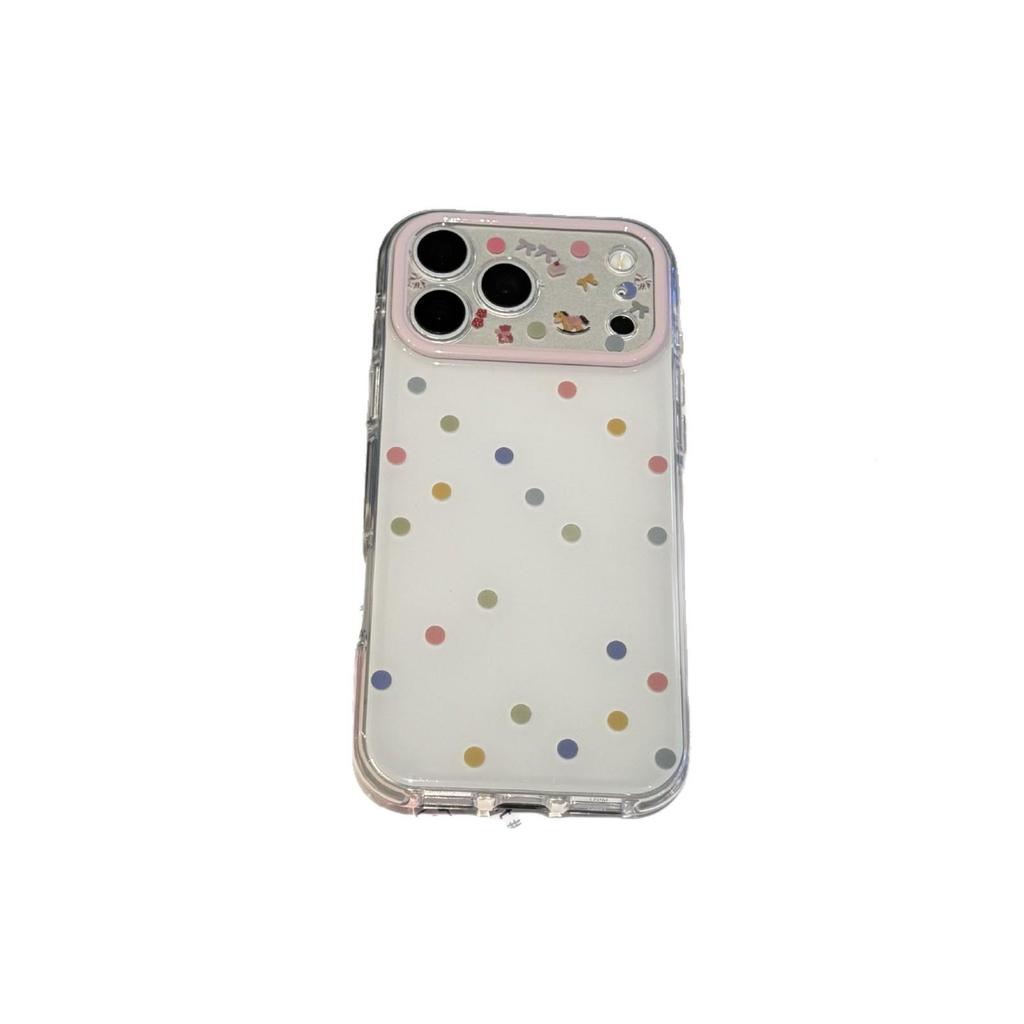 In's Fine Hole Color Polka Dot iPhone 17 Pro Max/15 Pro Cute Case, Fits iPhone 14/16