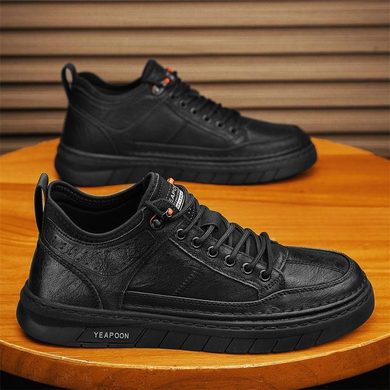 

Men s shoes 2025 new business casual leather shoes men s low-top one-pedal board shoes men s lightweight versatile non-slip moisture shoes 44