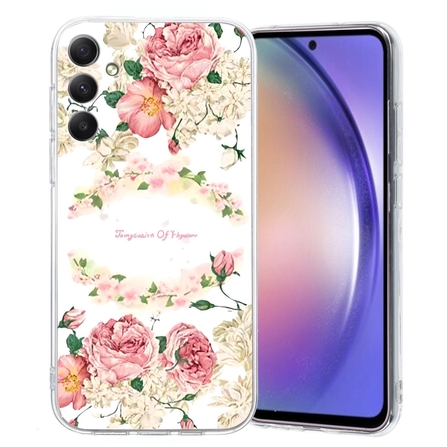 

For Samsung Galaxy A07 4G Case Soft TPU Pattern Printing Phone Cover Rose