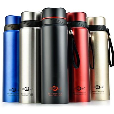 Großes Fassungsvermögen Doppelwandige Edelstahl-Thermoskanne für Wasser, Vakuumflasche, Isolierte Thermosflasche mit Tee-Sieb, 700 /1000 ml/1200ml