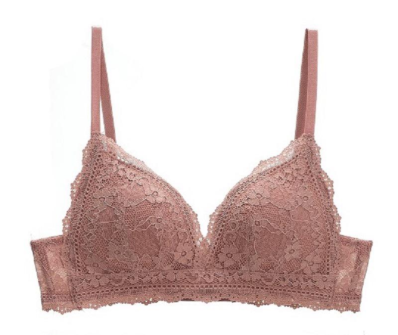French Lace Triangle Cup Wireless Push-up Lingerie Set for Small Busts - Sexy & Comfortable
