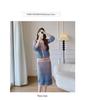 Gradient Knit Cardigan & Skirt Set: 2025 Autumn/Winter Collection