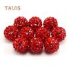 20Pcs 10mm Czech Crystal Stones Pave Clay Round Disco Ball Spacer Beads Accessories