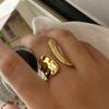 Vintage Punk  Minimalist Gold Color Rings for Women Couples Irregular Geometric Birthday Party Jewelry Gifts