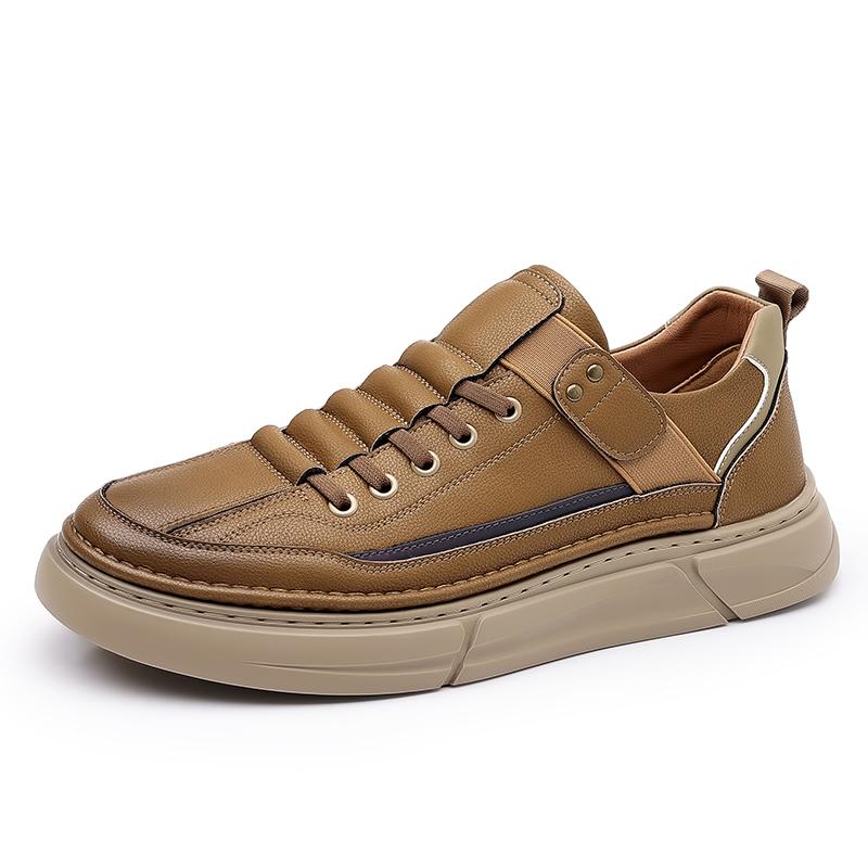 FashionOutdoor Men's Casual Shoes Genuine Leather Men Sneakers Handmade Man Driving Shoes Soft Leisure Walk Sneakers Treking Footwear