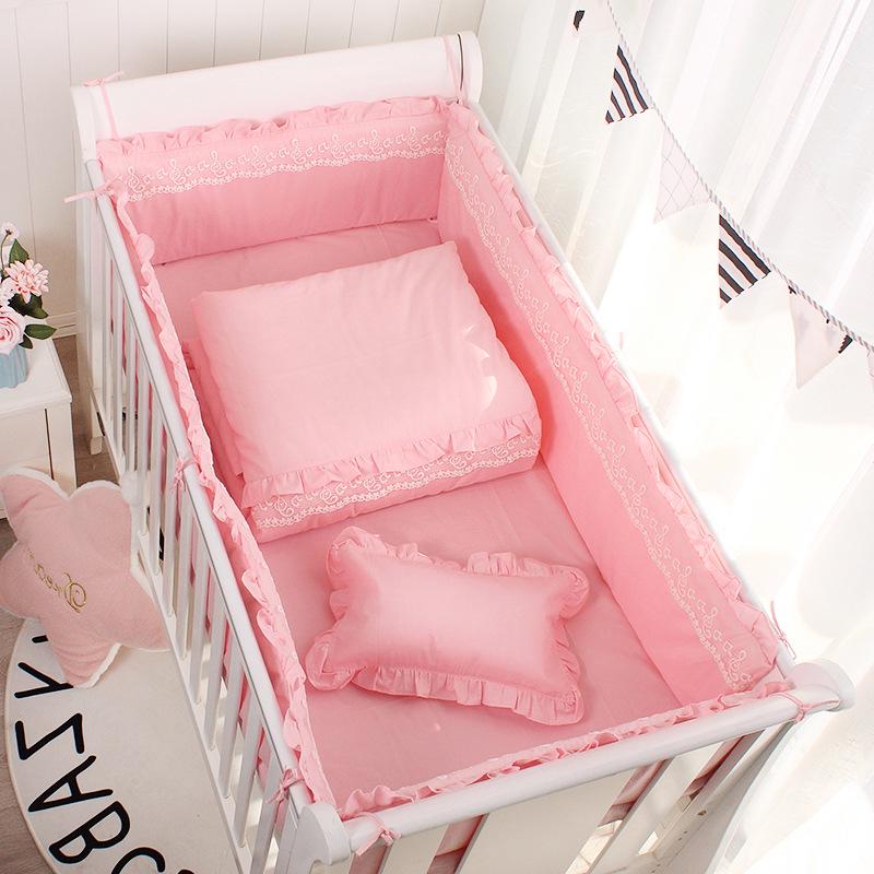 Princess Lace Trim Pure Cotton Crib