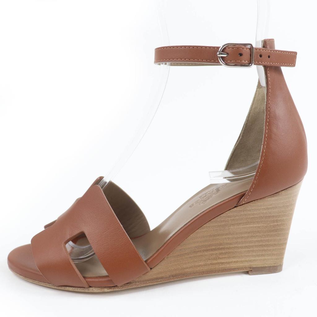 HERMES Sandals legend Ankle strap Calf leather Women 34 Used