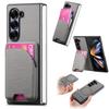 Magnetic Leather Wallet Phone Case with Card Holder Ring for Samsung Galaxy Z Fold 7 6 5 4 3 Fold7 Fold6 5G Detachable Cover