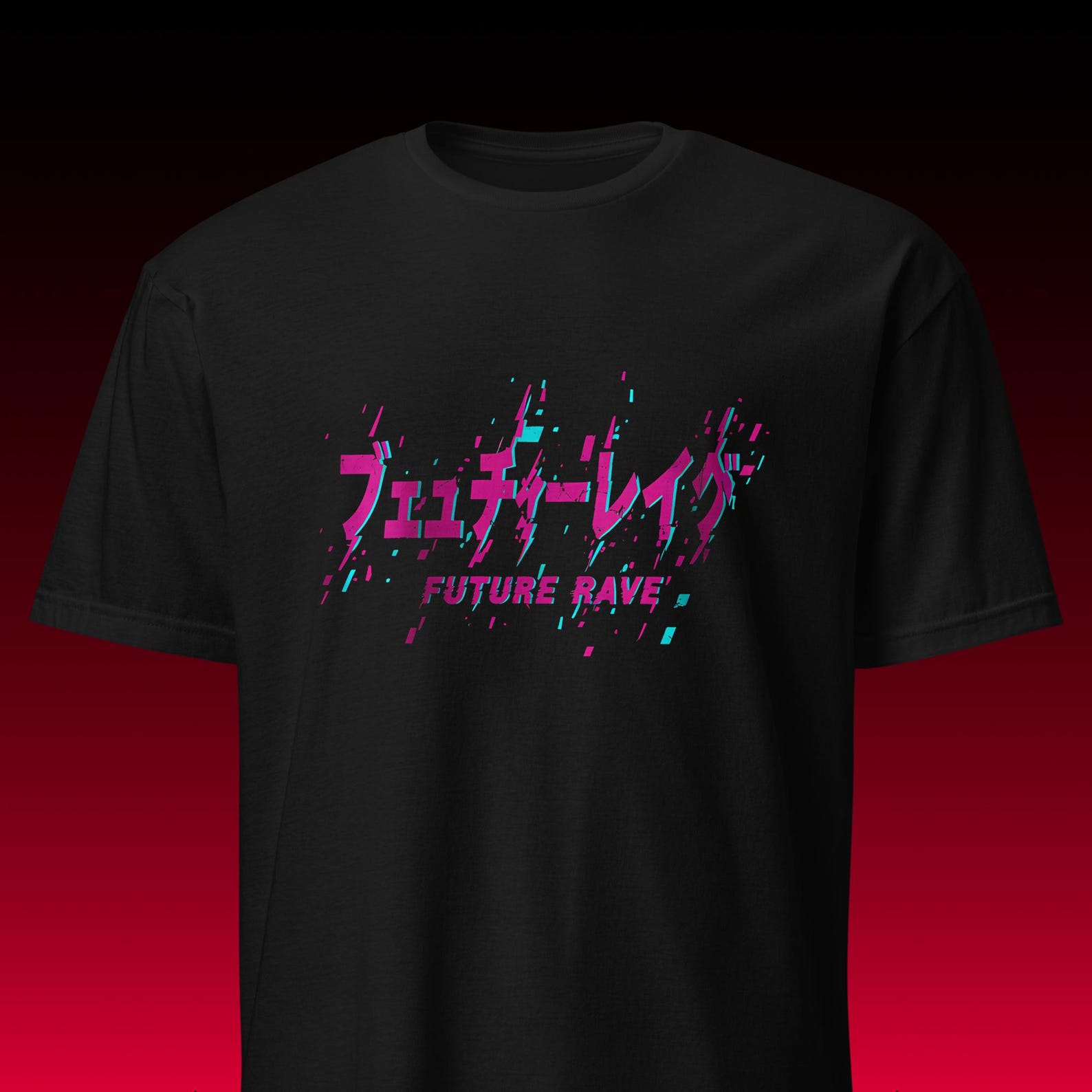 Future Rave Graphic Tee | Japanese Cyberpunk Aesthetic | Y2K Glitch EDM Shirt S