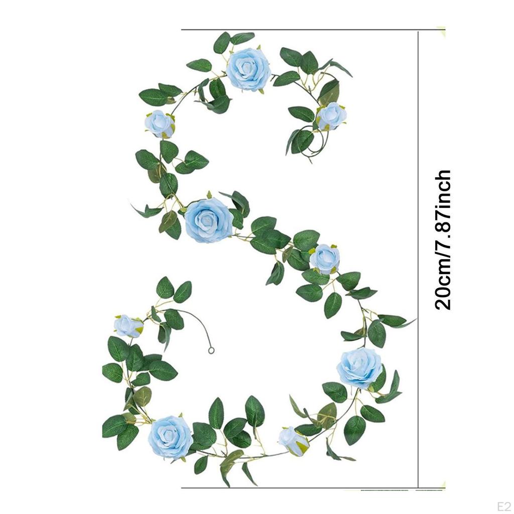 Artificial Floral Garland Rose Vine Modern Ornament Realistic Flexible Hanging Ivy Photo Props