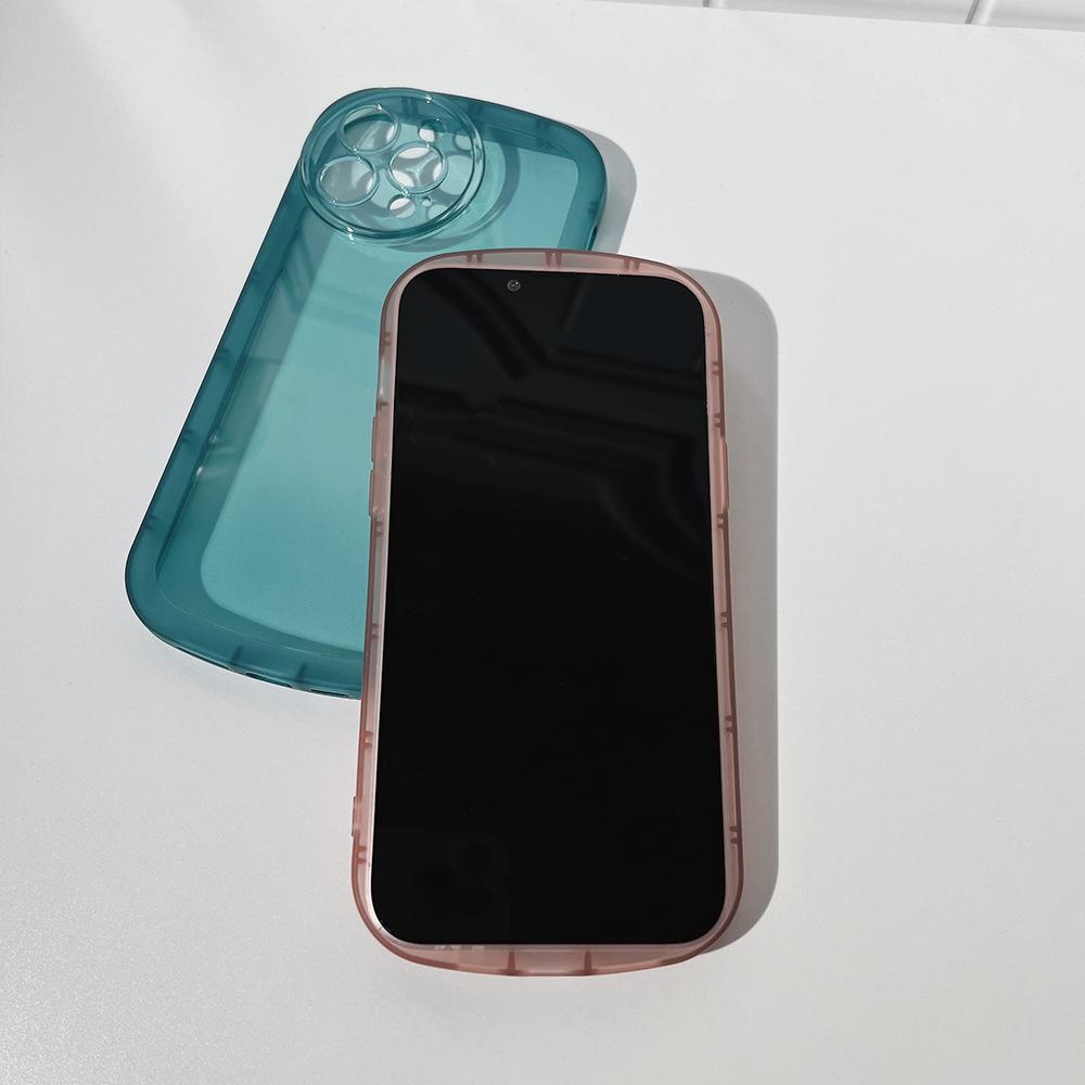 Simple Solid Color Transparent 14 Suitable for Iphone13promax IPhone Case 11 All Inclusive 16 Soft 15 Couples 12