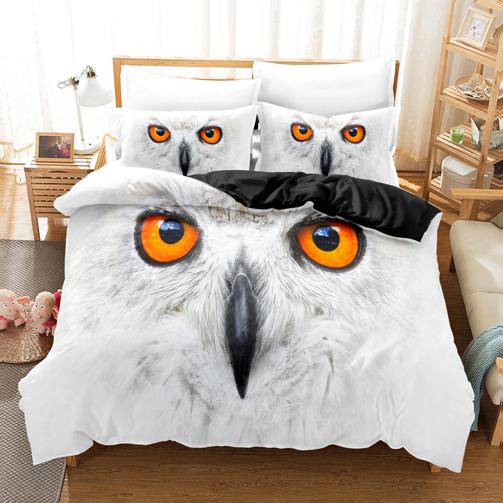 3D3 The OwlBedding Sets Duvet Cover Set With Pillowcase Twin Full Queen King Bedclothes Duvet Cover