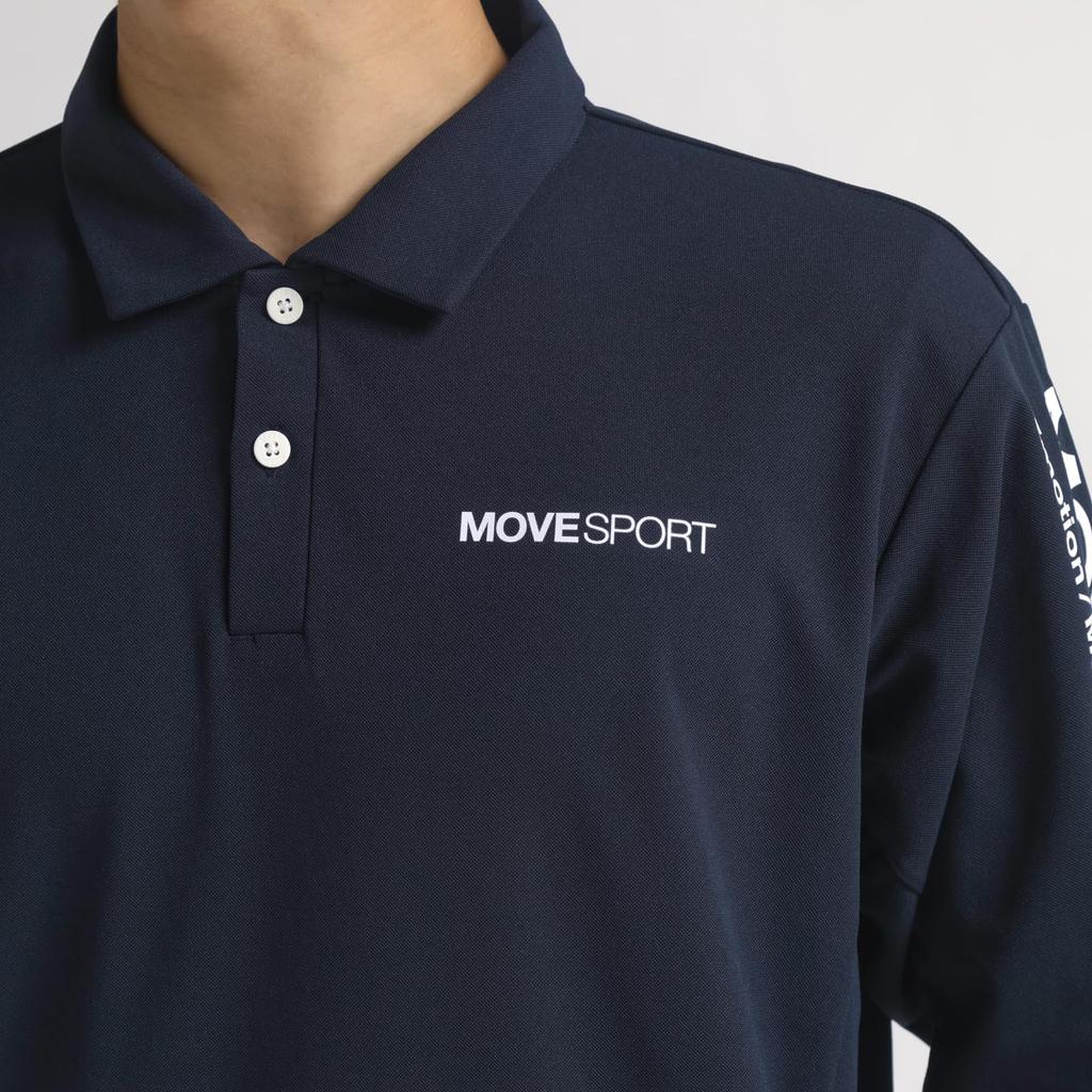 Move Sports Descente Golf Polo Amazon UV Cut Easy to Move Cool Shirt, Exclusive, Stretch, Moisture-Wicking, (UPF 50+), Sunscreen, in,