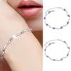 Women Faux Silver Crystal Bamboo Chain Bracelet Fashion Jewelry