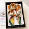 Luxury Twill Square Silk Scarf For Women Design Stoles Hijab Colorful Print Wraps Lady Headband Shawl Bandana  New Foulard