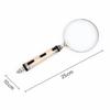 Black & White Resin Handle Magnifying Glass With Steel Frame