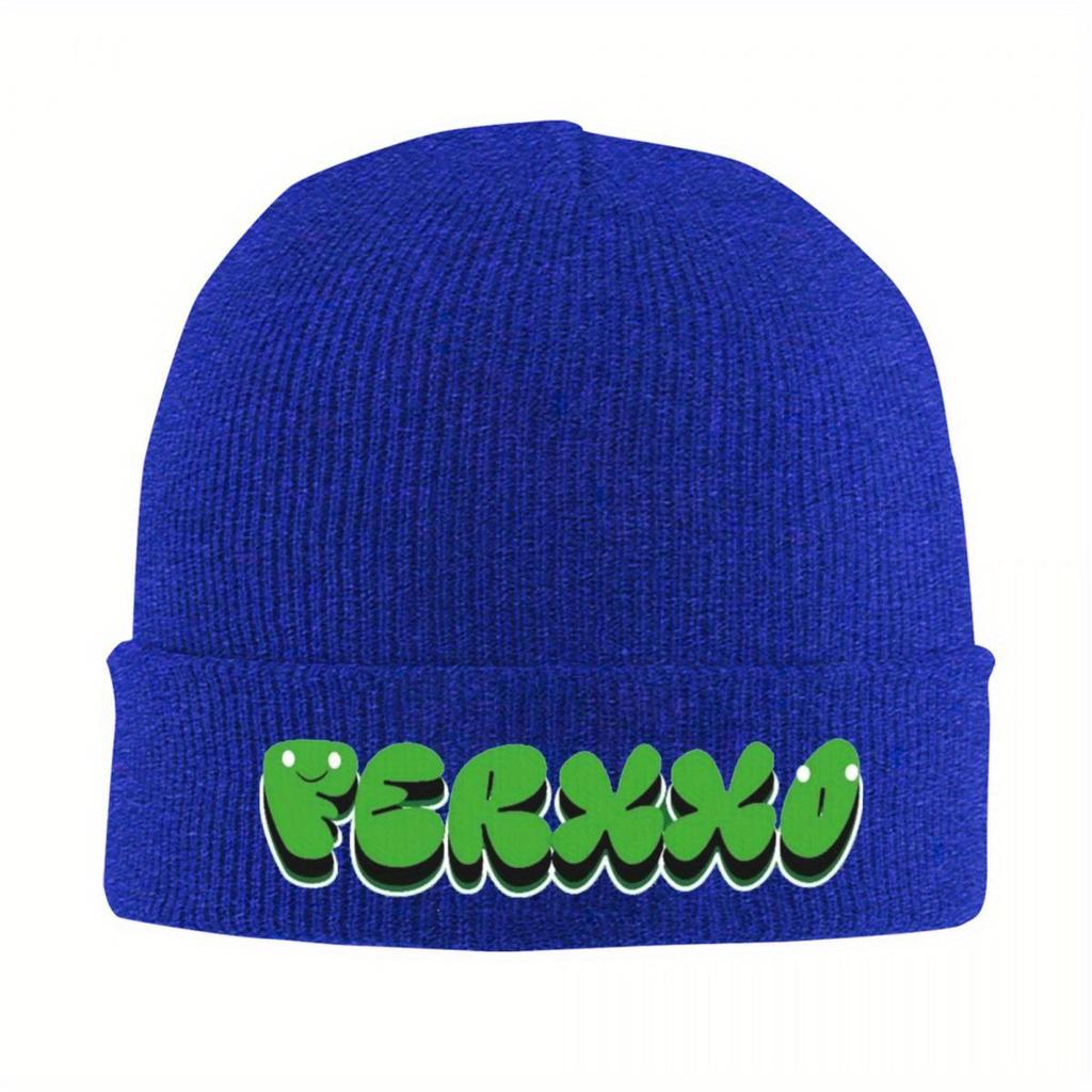 Feid Ferxxo Logo Knitted Hat Beanie Autumn Winter Hat Warm Unisex Hip-hop 90s Rapper Cap Men Women