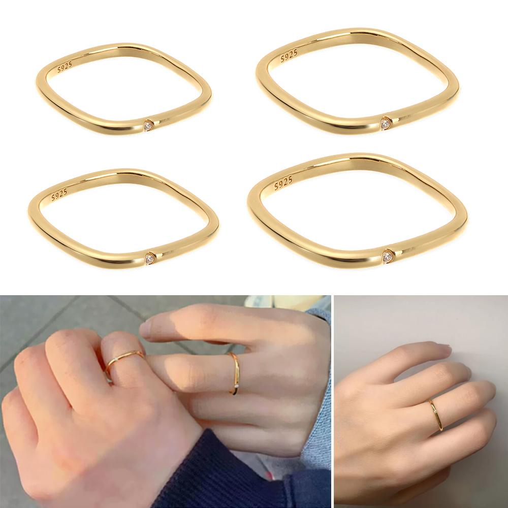 

Новый подарок мода пара ювелирных изделий кристалл квадратное кольцо с бриллиантом