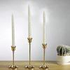 Vintage Gold Metal Tapered Candle Holders, Modern High Pedestal Candle Stand Decor, Tabletop Centerpiece For Wedding Party Dining