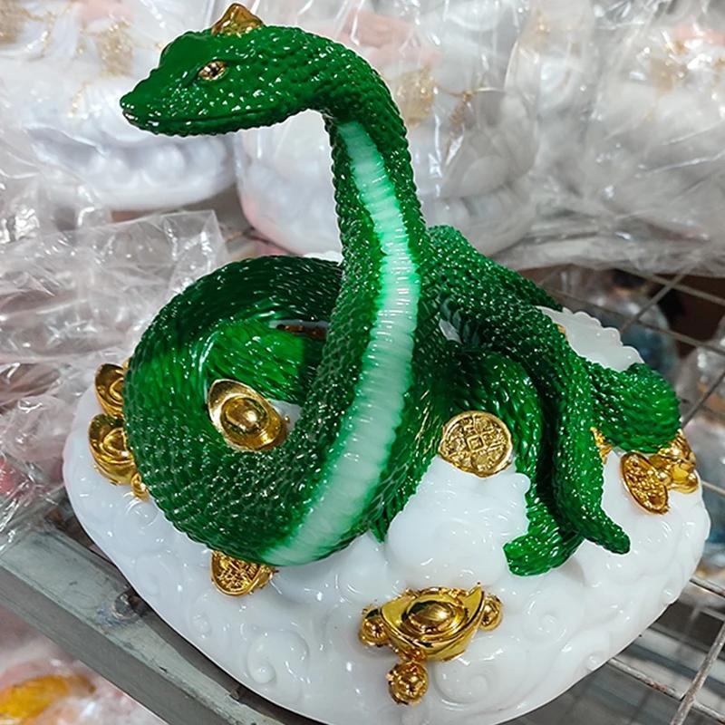 1PCS Resin Modern Creative Biomimetic Animal Snake Front Desk Foyer Living Room Office Desktop Decoration High-end Gift