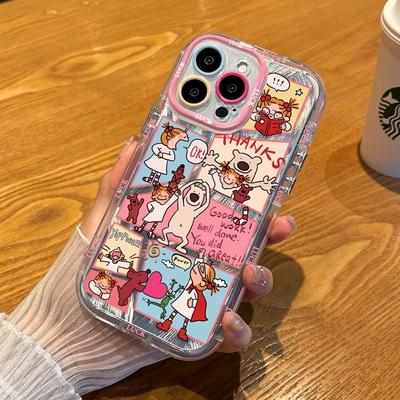 For Apple 16 Feather Cream Phone Case Cute Illustration for IPhone15promax Cartoon 14/13 Personality