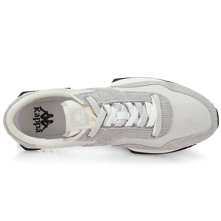 Kappa Spliced Casual Retro Fabric Leather Non-Slip Wear-Resistant Lightweight Low-Top Running Shoes Unisex sneaker Gray K0DW5MM01D-1118