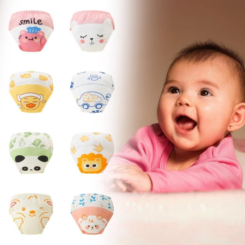 Reusable Cotton Potty Training Underwear Anti Leak Protection Comfortable Washable Toilet Learning Pants For Baby