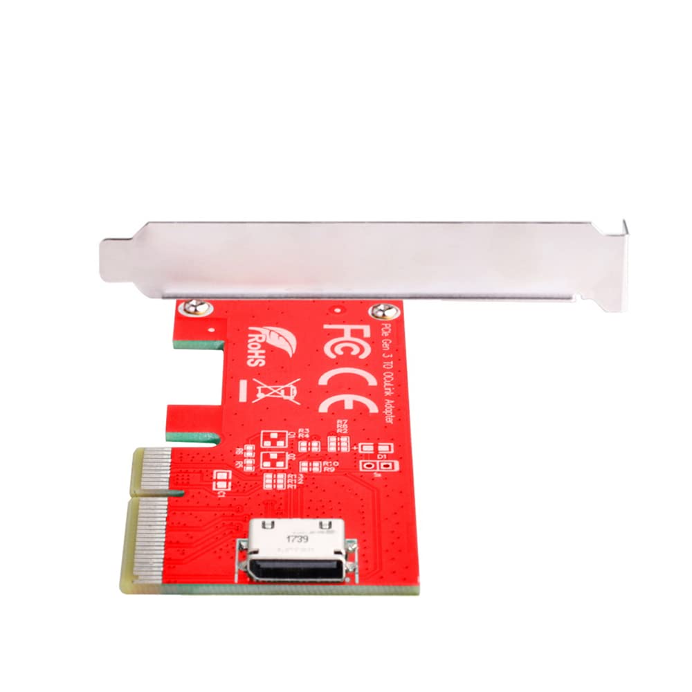 NFHK PCI-E 3.0 Express 4.0 X4 - Oculink Internal SFF-8612 SFF-8611 Host Adapter with Bracket for PCIe SSDs