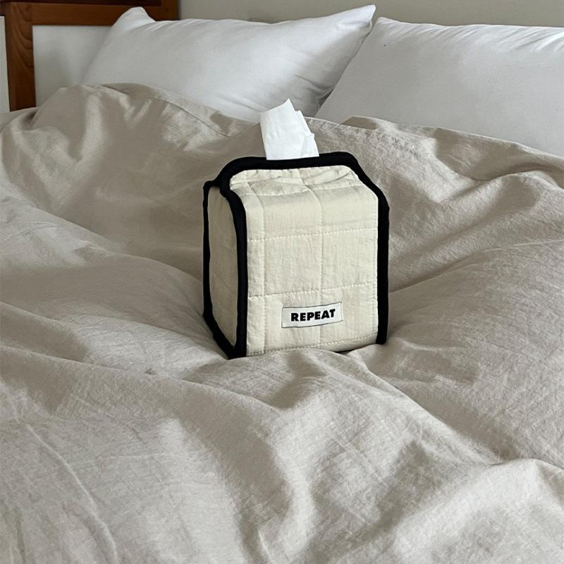Tissue Paper Storage Box Space-Saving Round Square Roll Paper Tissue Case Table Decor Tissue Bag Living Room Storage Napkin