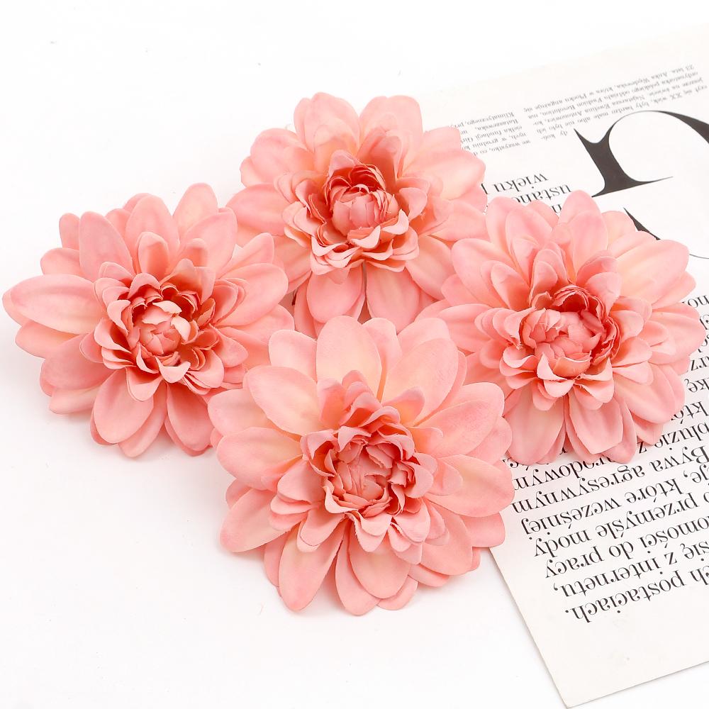 3/5Pcs Artificial Flowers Silk Rose Head Big Fake Flowers For Home Decor Wreath Accessories Bride Wedding Marriage Decoration