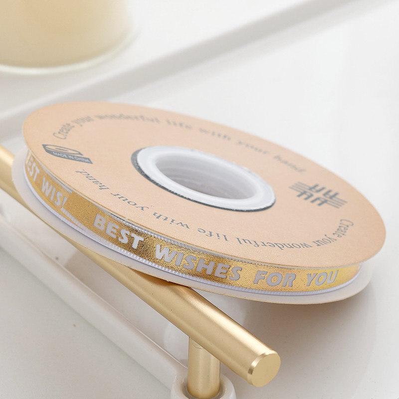 Små gull- og sølvbarer, bånd, gullfolie, sommerfuglbånd, blomsterkunst, blomster til DIY baking, kake- og gaveeskedekorasjon