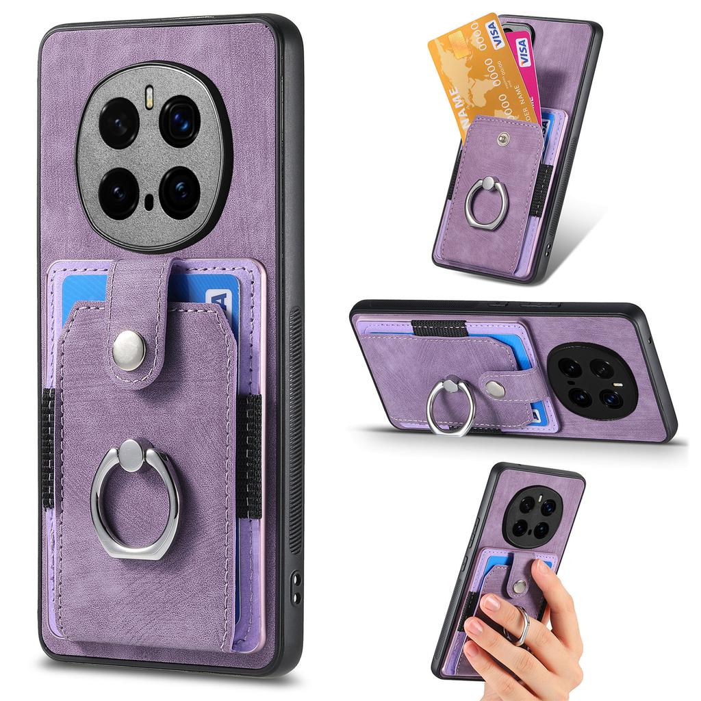 For Honor Magic7 Pro 5G Phone Case Leather Back Cover with Card Slots Kickstand