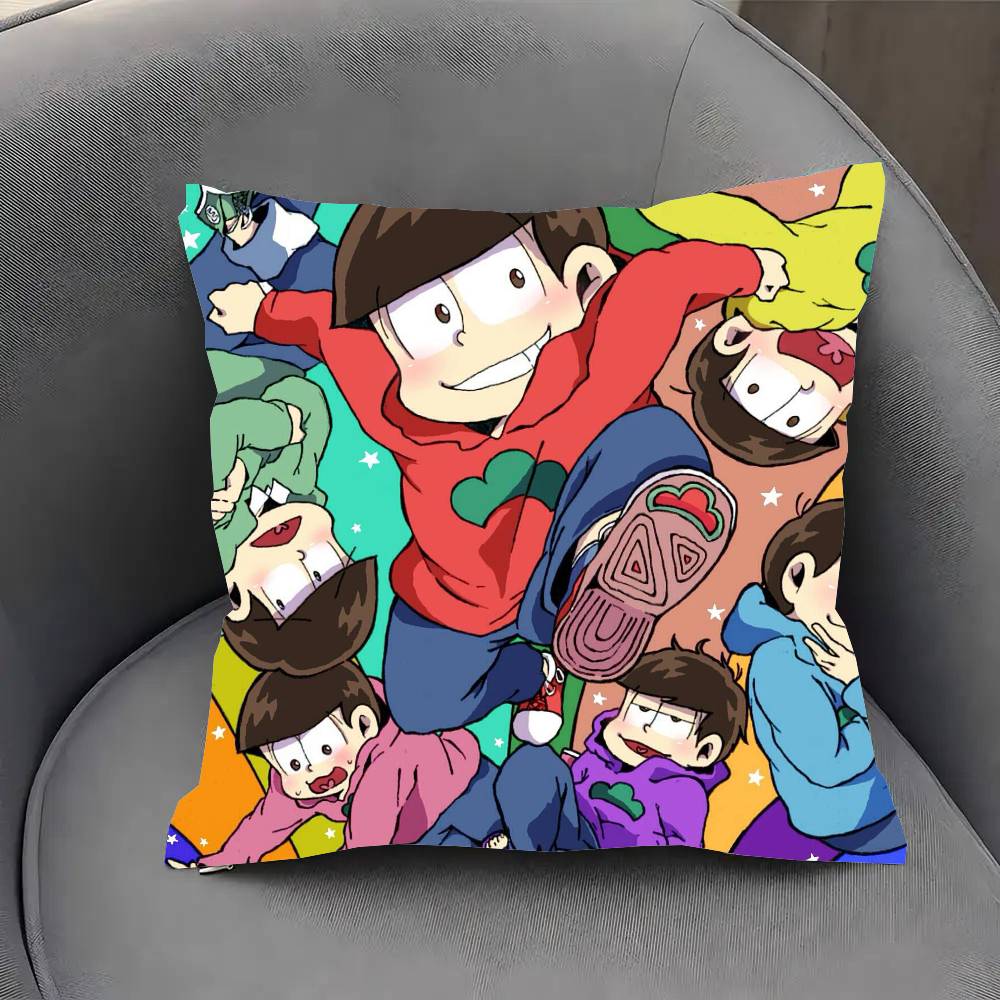 Anime O-Osomatsu S-San Vintage Pillow Case Sofa Cushion Cover Room Home Decoration