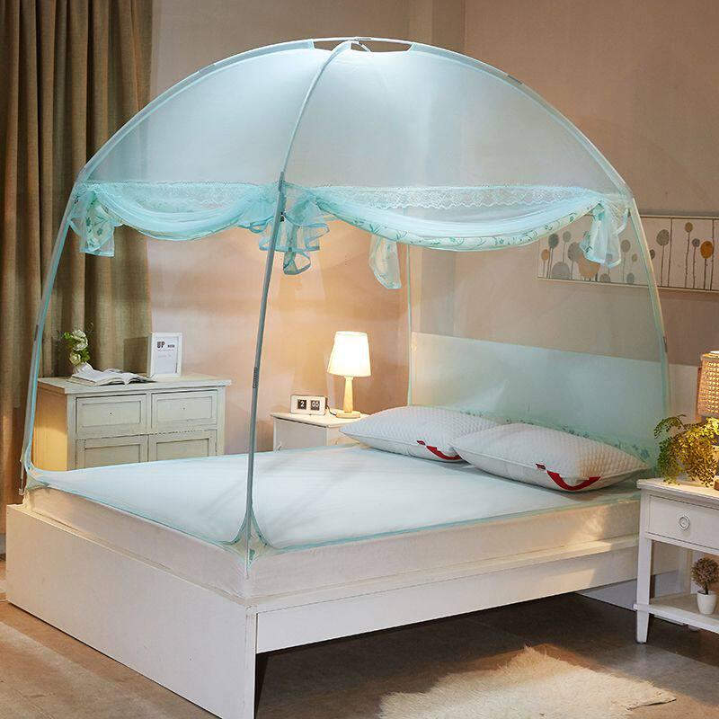 Foldable Mongolian Yurt Mosquito Net: No-Installation, Anti-Fall, Full Cover for Home and Dorms