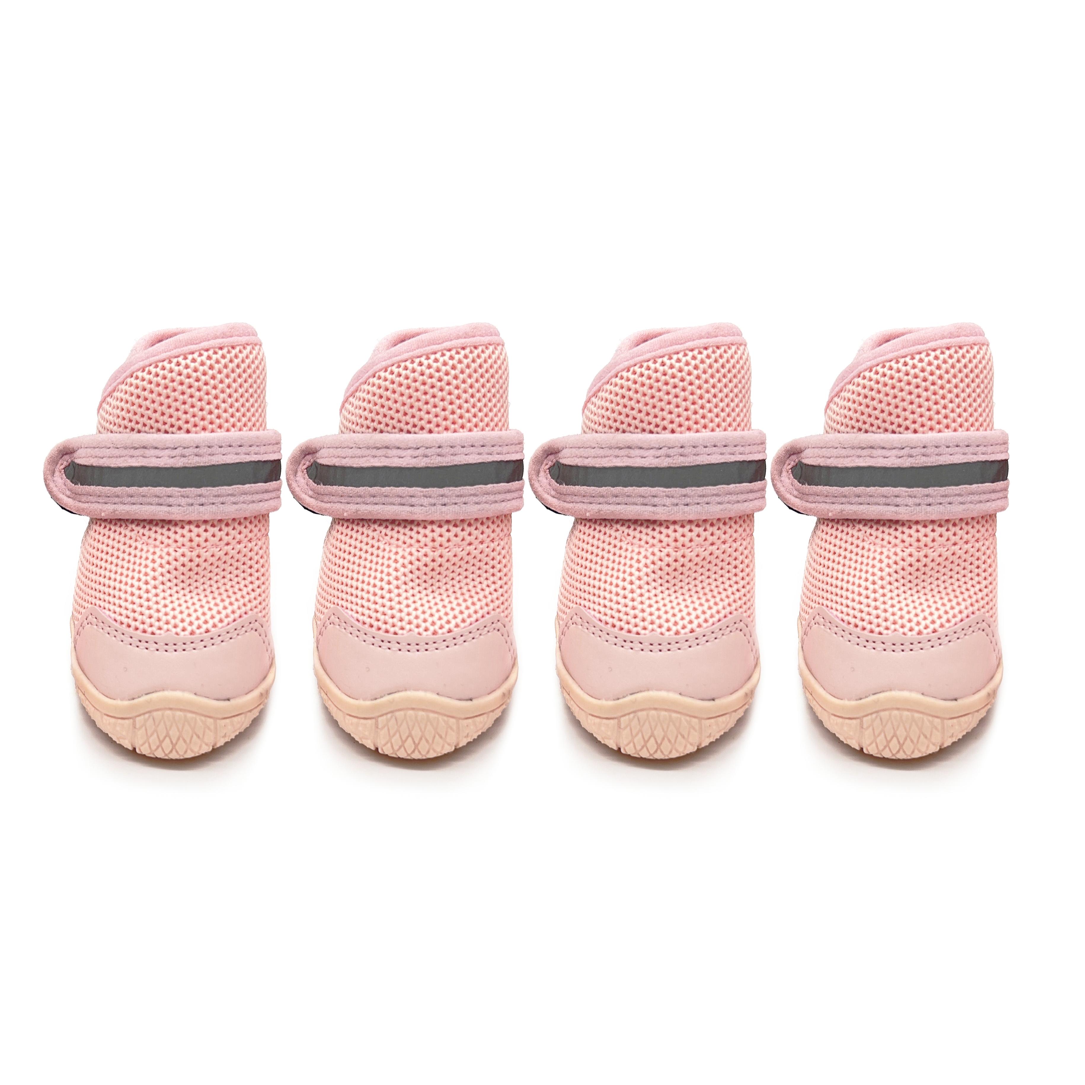 

Обувь для собак, дышащие ботинки для маленьких, средних и больших собак, кроссовки для собак, осенне-зимняя уличная обувь 1 розовый