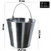 KADAX Wiadro Wiaderko Ogrodowe Ocynkowane metalowe 12 L
