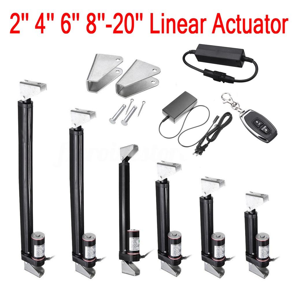 12V DC Linear Actuator 225Lbs 900N  Electric Linear Motor Moving Distance Stroke 50mm 100mm 150mm 200mm 300mm 400mm Black
