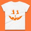 Halloween Pumpkin Jack-o-lantern Girl Evil Scary Horror Smile Face Womens Tee T Shirt Mens Tops Unisex Top