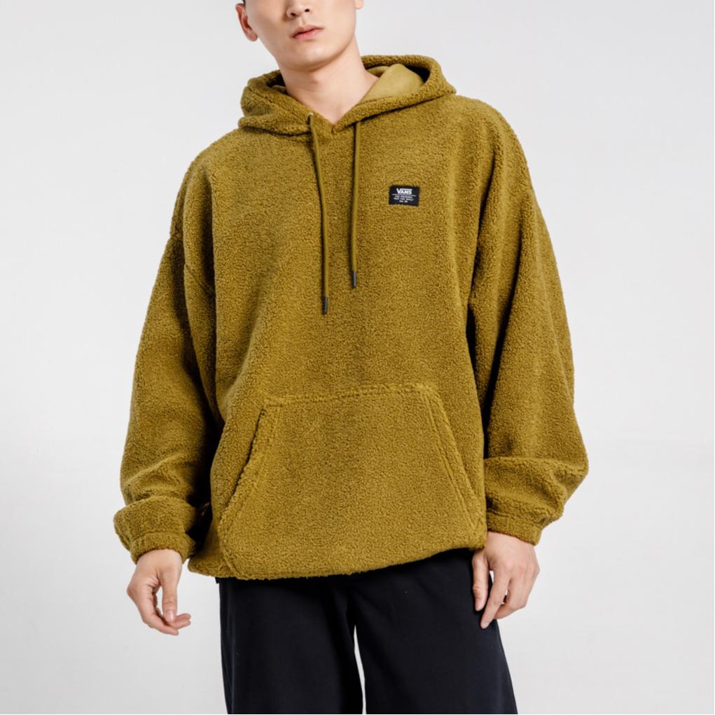 Vans Solid Color Hooded Pullover Sweatshirt Men tops Yellow VN0A54O5ZBN