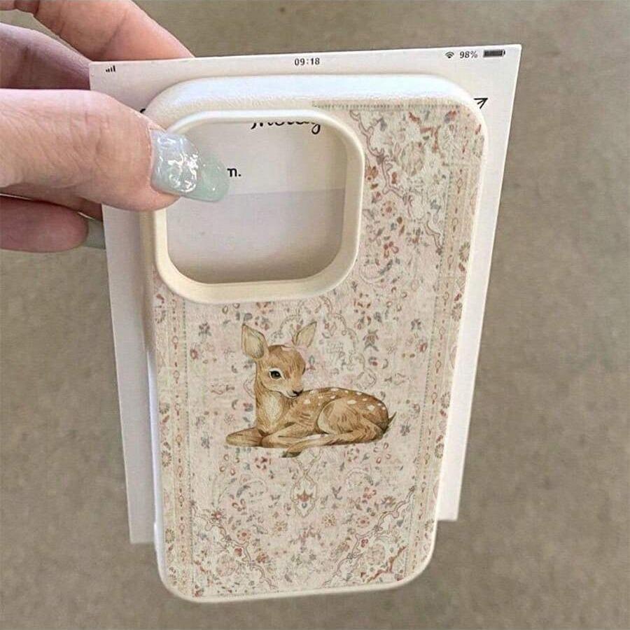 Vintage Deer Pattern Phone Case Phone Case For iPhone 17 Pro Cases iPhone 16 Pro Max 15 14 13 12 11 XS XR X 16E Air 16Plus Cover