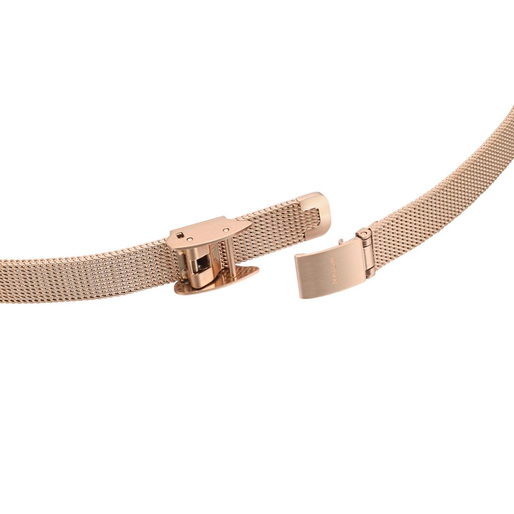 MATOW Tsuki Seigetsu Round Watch in Rose Gold and White Mesh Authorized Retailer [MATOW] Women's (mw005006) -