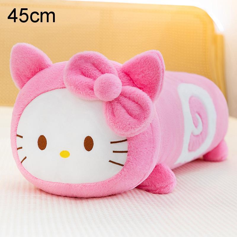 Swiss Roll Kt Cat Plush Pillow With Pp Cotton Filling For Kids And Adults