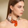 Print Sjaal Zijde Parel Gesp Ketting Vrouwelijke Lui Dunne Magnetische Sleutelbeen Hanger Wraps Zakdoek Ontwerper Vrouw Nek Sjaal