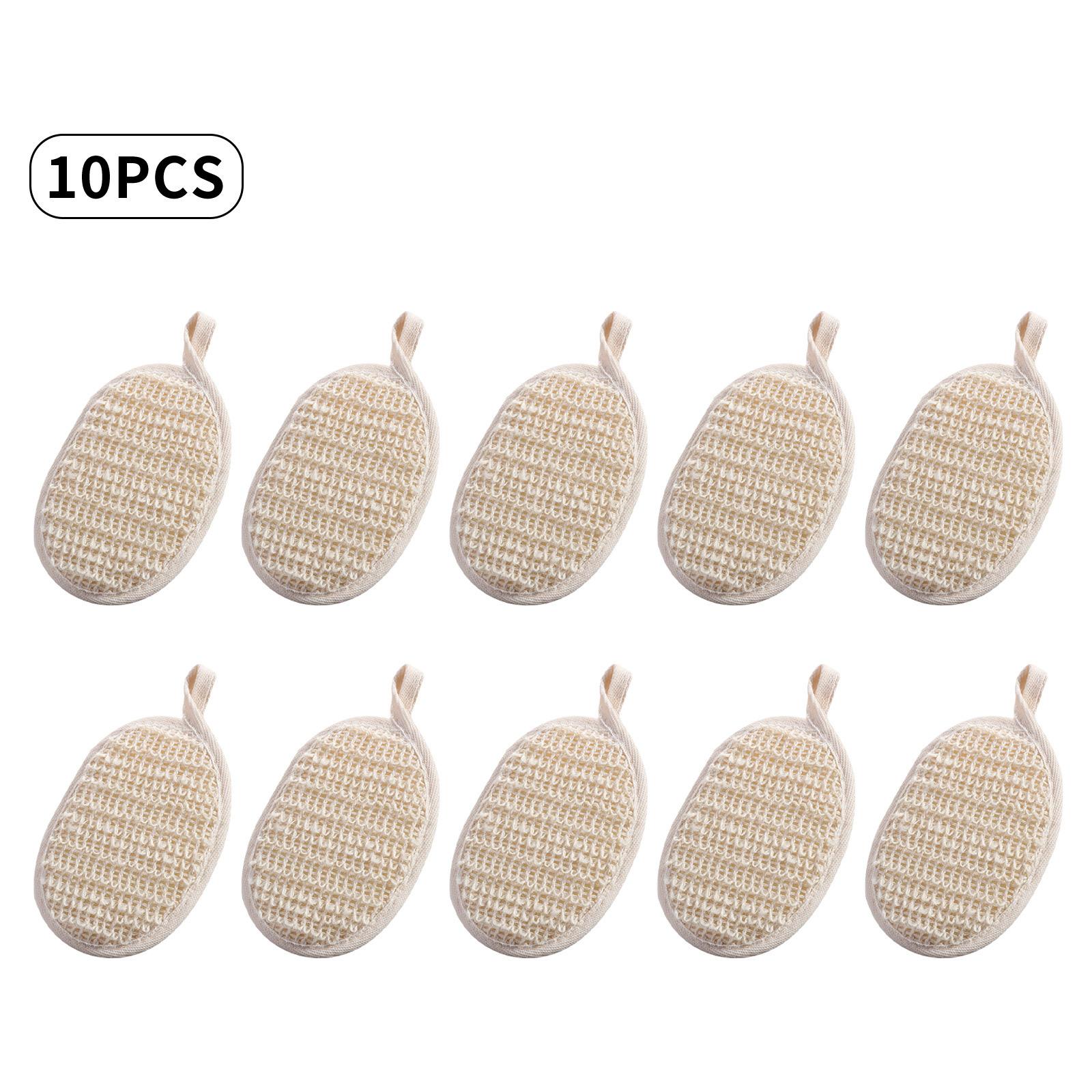 

10 шт. Натуральная люфа губка скраб для тела отшелушивающая мочалка для душа и СПА очищения нежный скраб для спины для женщин и мужчин One Size