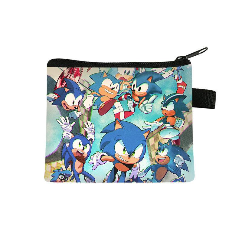New Sonic Children's Change Bag Mini Bag Key Coin Headphone Bag Cute Cartoon Polyester Wallet
