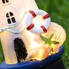Solar Lighthouse Lawn Light, Outdoor Garden Lighthouse Statue Solar Light, Waterproof Solar Pathway Light for Patio Lawn Yard