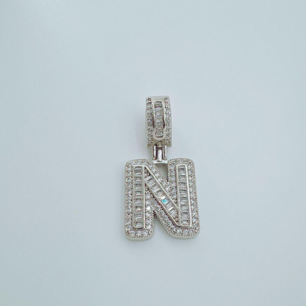 European Rock Candy Necklace: 26-Letter Pendant, Hip Hop Fashion Jewelry Accessories